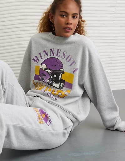Chandail en molleton décontracté à imprimé NFL Vikings du Minnesota AE