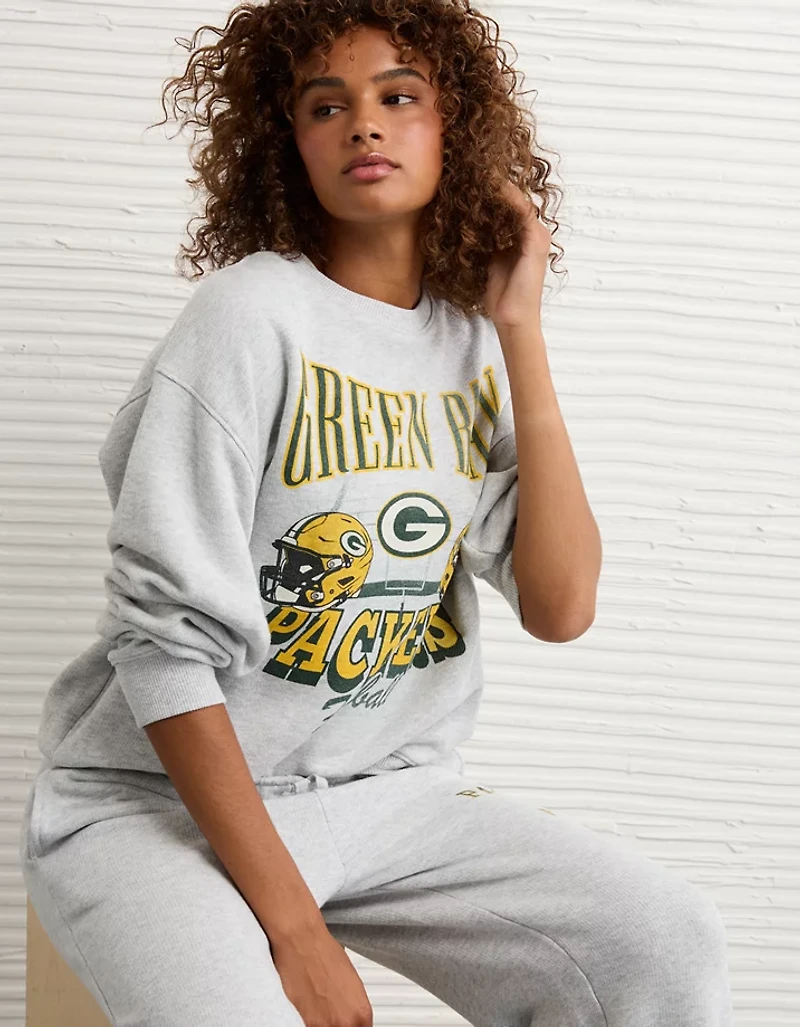 Chandail en molleton à imprimé des Packers de Green Bay et coupe décontractée AE