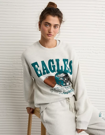Chandail en molleton décontracté à imprimé NFL Eagles de Philadelphia AE