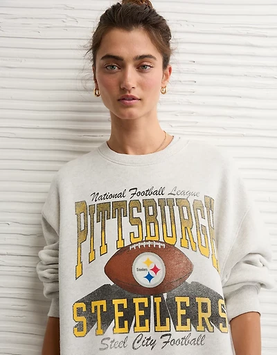 Chandail en molleton décontracté à imprimé NFL Steelers de Pittsburgh AE