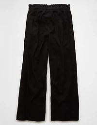 AE Dreamy Drape Linen-Blend Pull-On Pant