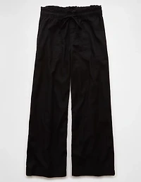 AE Dreamy Drape Linen-Blend Pull-On Pant