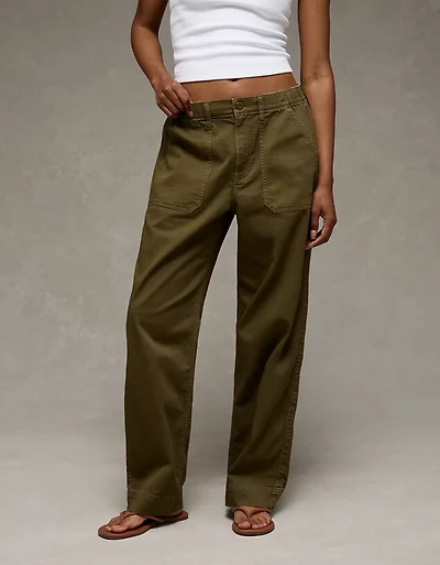 Pantalon petit ami extensible à taille basse AE
