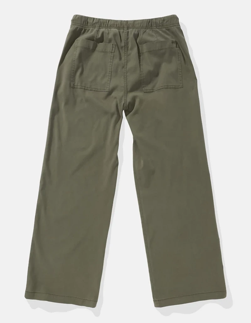 Pantalon à jambe large et taille moyenne enfiler AE