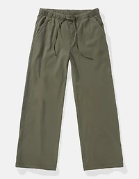 Pantalon à jambe large et taille moyenne enfiler AE
