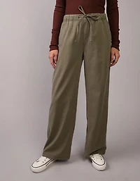Pantalon à jambe large et taille moyenne enfiler AE