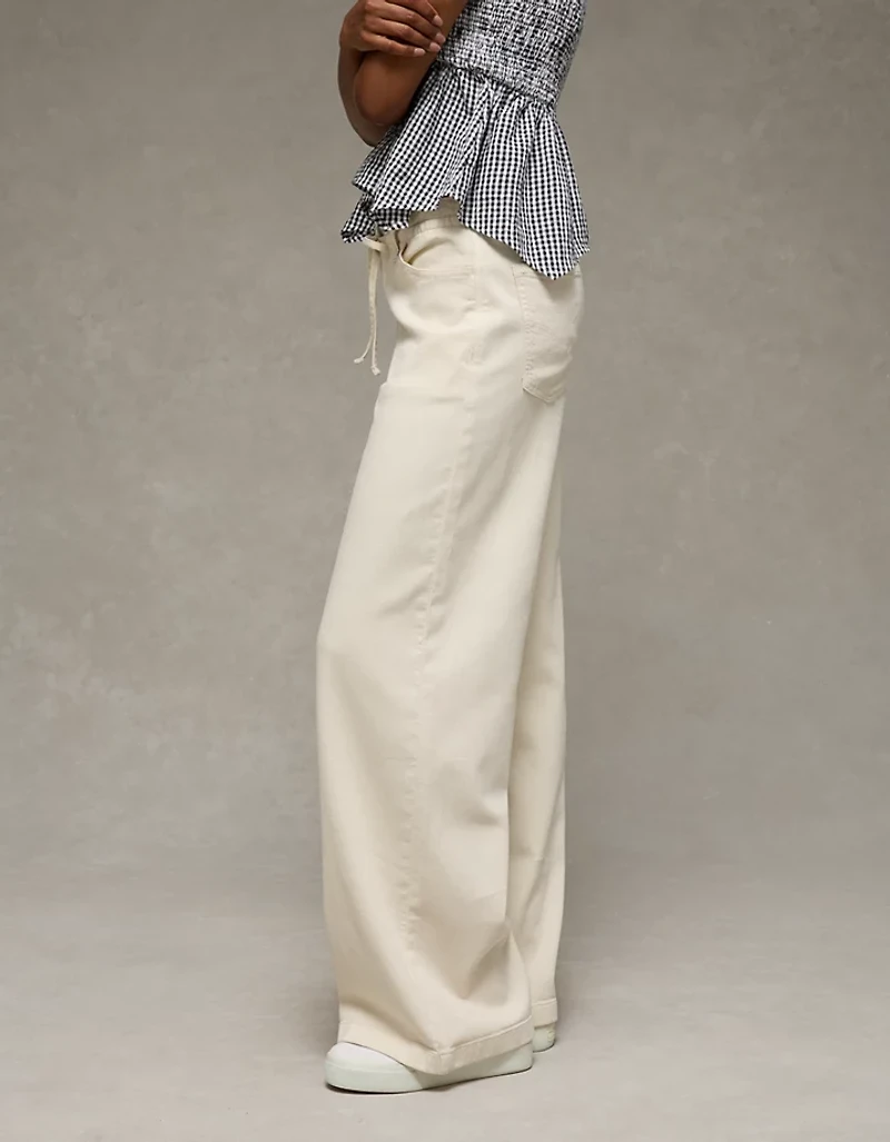 AE Dreamy Drape Stretch Low-Rise Ultra Wide-Leg Pant
