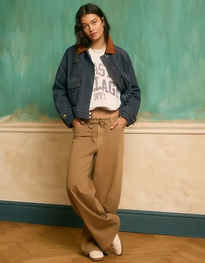 Pantalon ample à jambe très large taille basse extensible Drapé de rêve AE