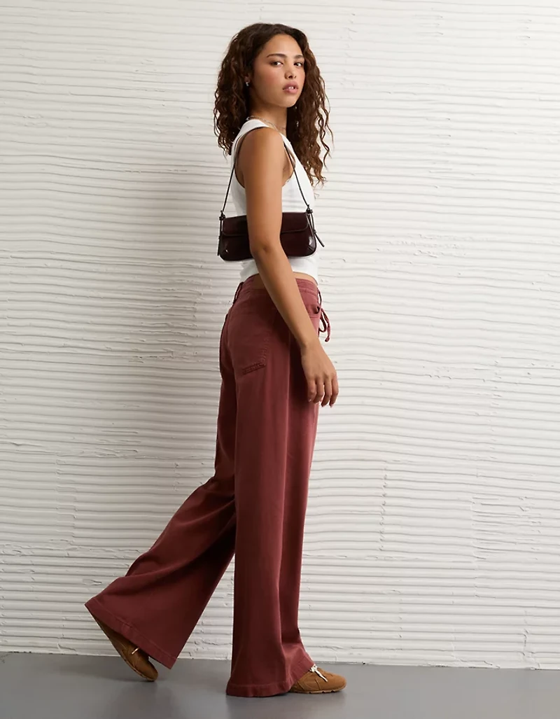 AE Dreamy Drape Stretch Low-Rise Ultra Wide-Leg Pant