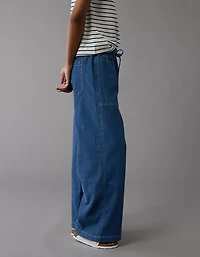 Pantalon à ceinture élastique en mélange de lin Drapé rêve AE
