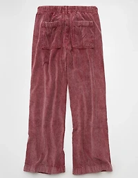 AE Stretch Corduroy Low-Rise Baggy Wide-Leg Pant