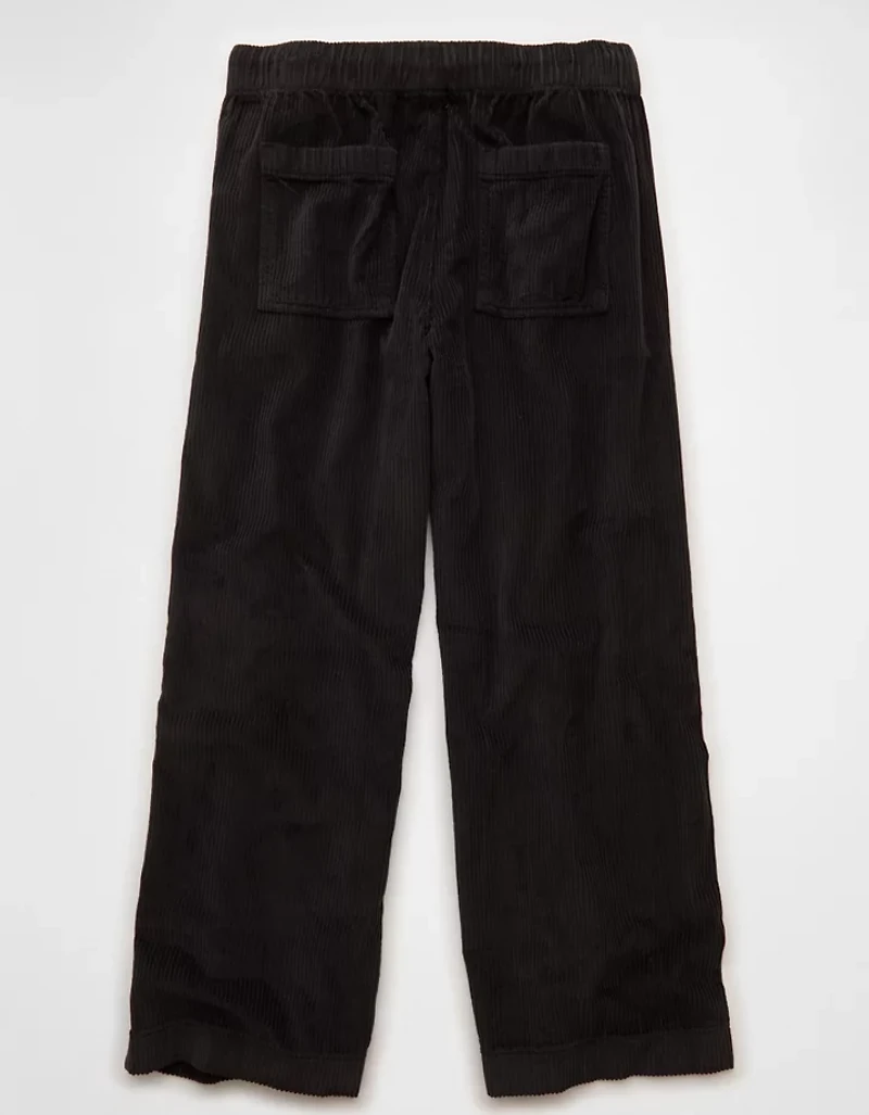AE Stretch Corduroy Low-Rise Baggy Wide-Leg Pant