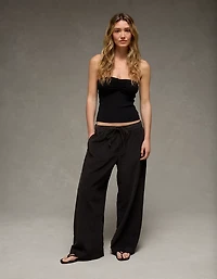 AE Stretch Corduroy Low-Rise Baggy Wide-Leg Pant