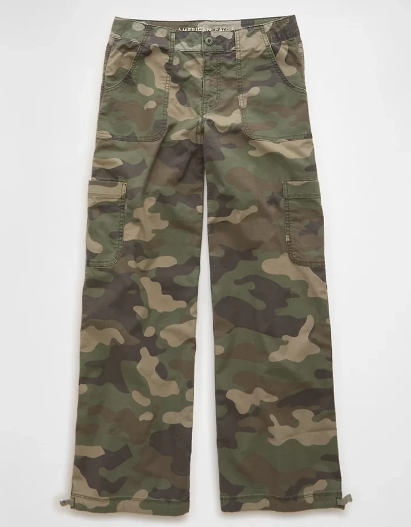 AE Camo Mid-Rise Wide-Leg Pant