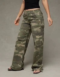 AE Stretch Camo Mid-Rise Wide-Leg Pant