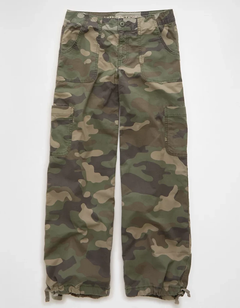 AE Camo Mid-Rise Wide-Leg Pant