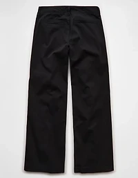 AE Low-Rise Wide-Leg Khaki Pant