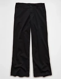 AE Low-Rise Wide-Leg Khaki Pant