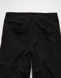 Pantalon cargo à jambe large taille très haute extensible AE