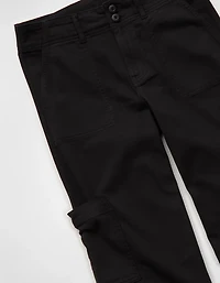 Pantalon cargo à jambe large taille très haute extensible AE