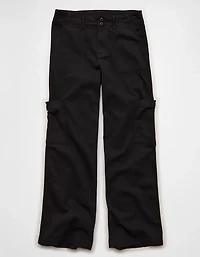 Pantalon cargo à jambe large taille très haute extensible AE