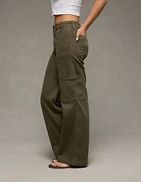 AE Stretch Super High-Waisted Wide-Leg Cargo Pant
