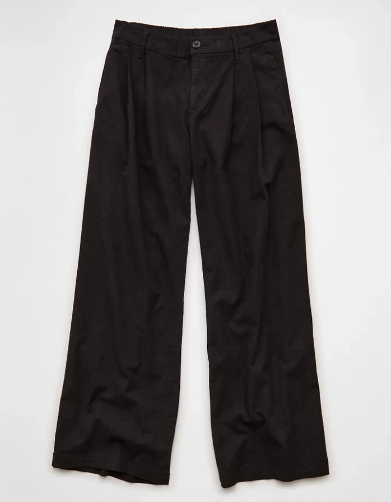AE High-Waisted Linen-Blend Trouser