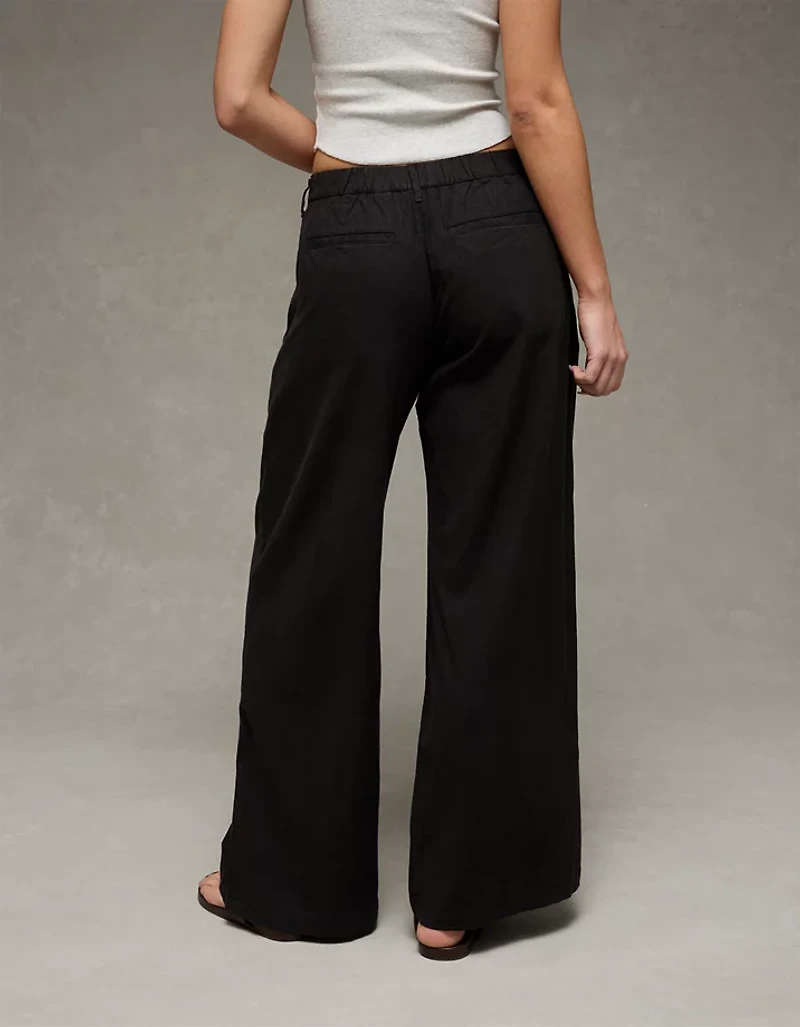 AE High-Waisted Linen-Blend Trouser