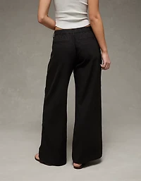AE High-Waisted Linen-Blend Trouser