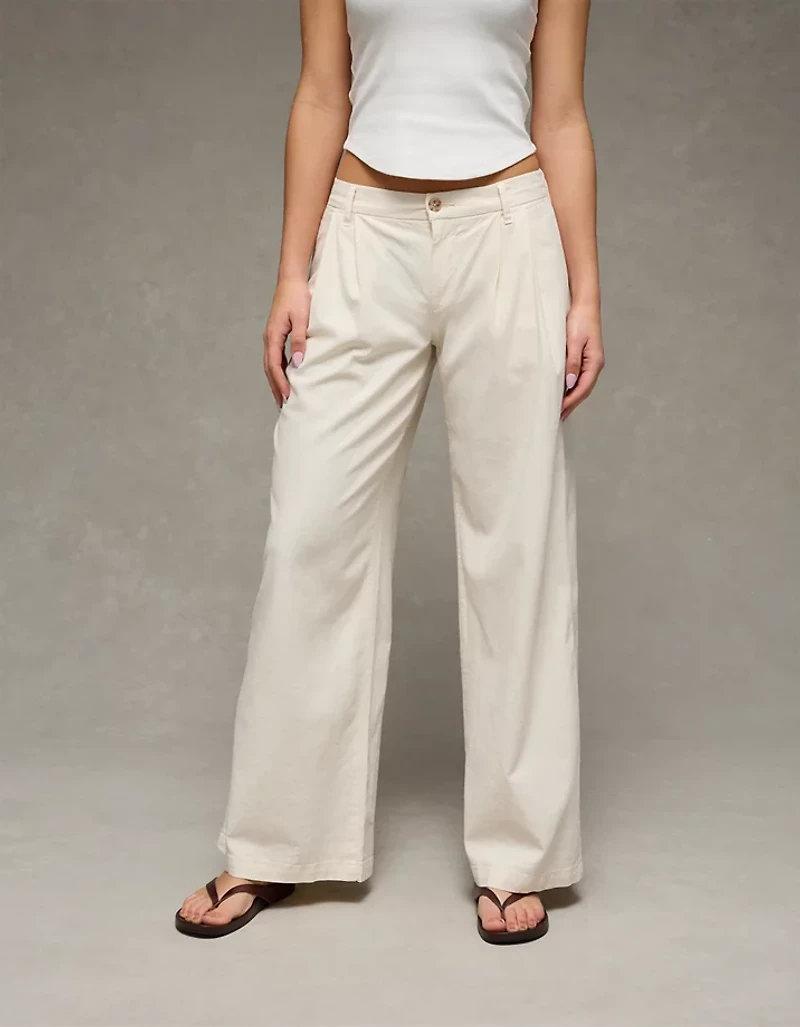 AE High-Waisted Linen-Blend Trouser