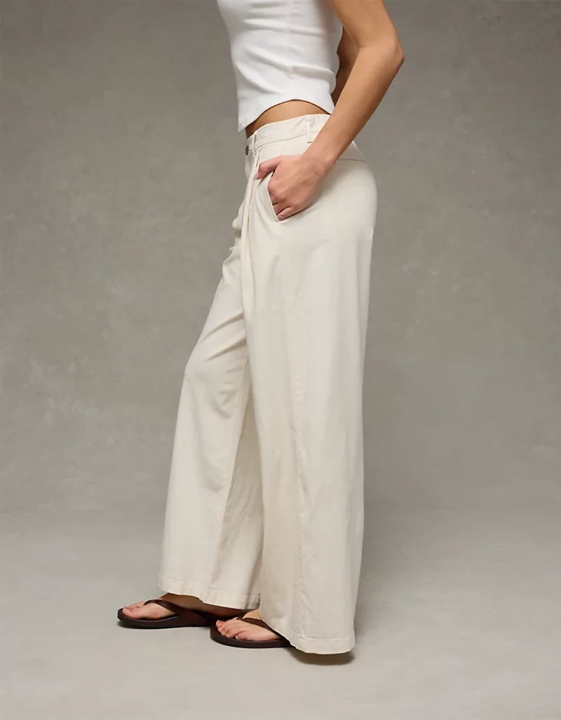 AE High-Waisted Linen-Blend Trouser