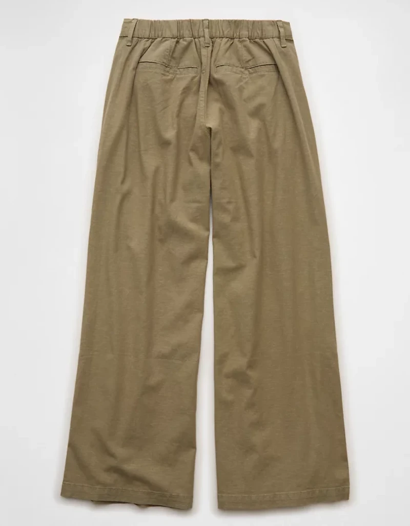 AE Low-Rise Linen-Blend Trouser