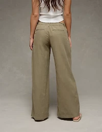 AE Low-Rise Linen-Blend Trouser