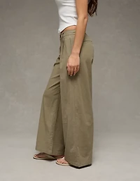AE Low-Rise Linen-Blend Trouser
