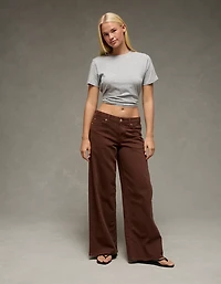 AE Dreamy Drape Stretch Low-Rise Ultra Wide-Leg Pant