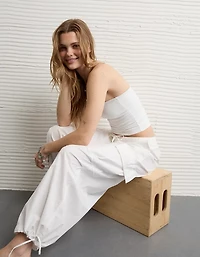 Pantalon parachute de style cargo ample à taille basse AE