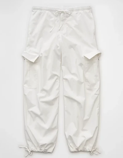 Pantalon parachute de style cargo à taille basse AE