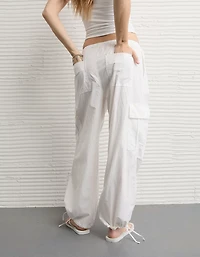 Pantalon parachute de style cargo ample à taille basse AE