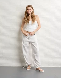 Pantalon parachute de style cargo ample à taille basse AE