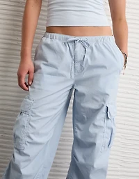 Pantalon parachute de style cargo ample à taille basse AE