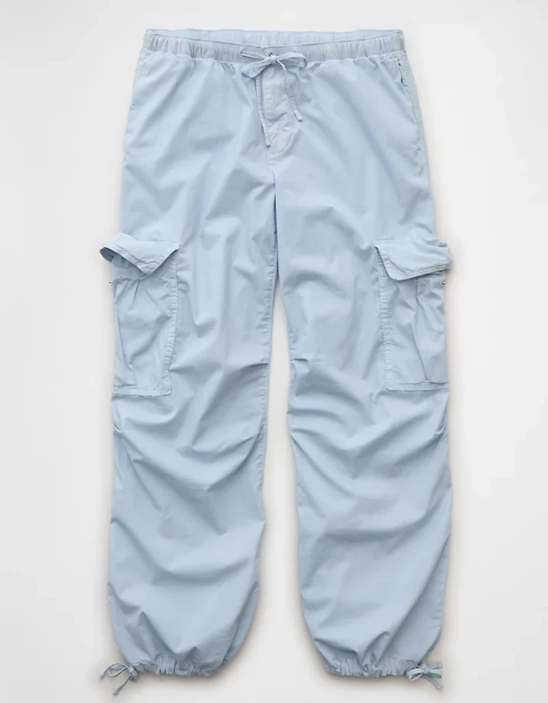 Pantalon parachute de style cargo ample à taille basse AE