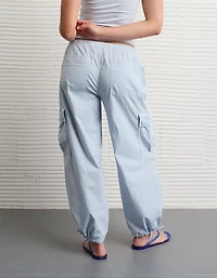 Pantalon parachute de style cargo ample à taille basse AE