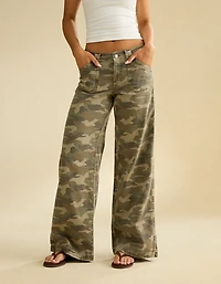 AE Dreamy Drape Stretch Low-Rise Ultra Wide-Leg Pant