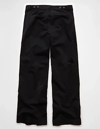 AE Stretch Low-Rise Wide-Leg Khaki Pant