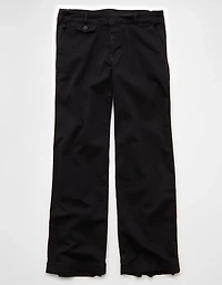 AE Stretch Low-Rise Wide-Leg Khaki Pant