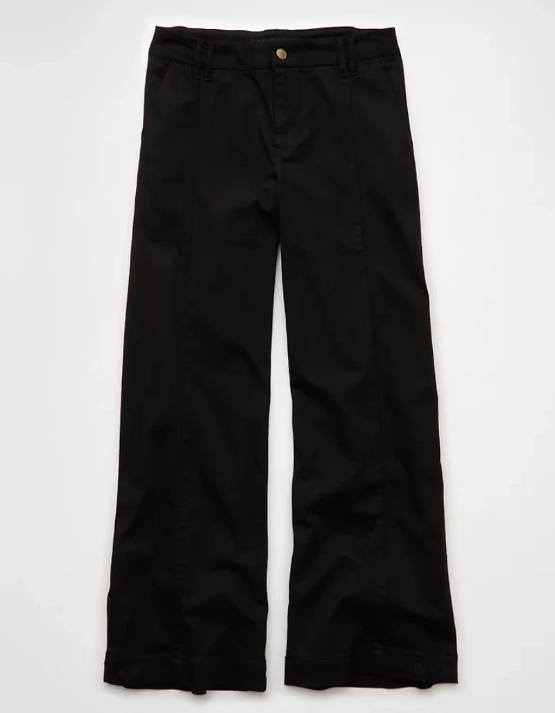 Pantalon convertible à jambe très large et taille mi-basse extensible AE