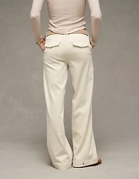 AE Stretch Mid-Rise Ultra Wide-Leg Convertible Trouser