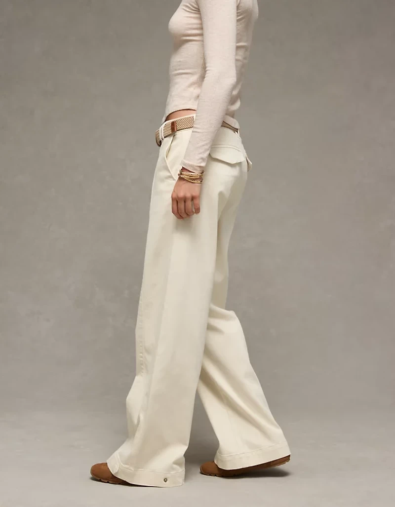 AE Stretch Mid-Rise Ultra Wide-Leg Convertible Trouser