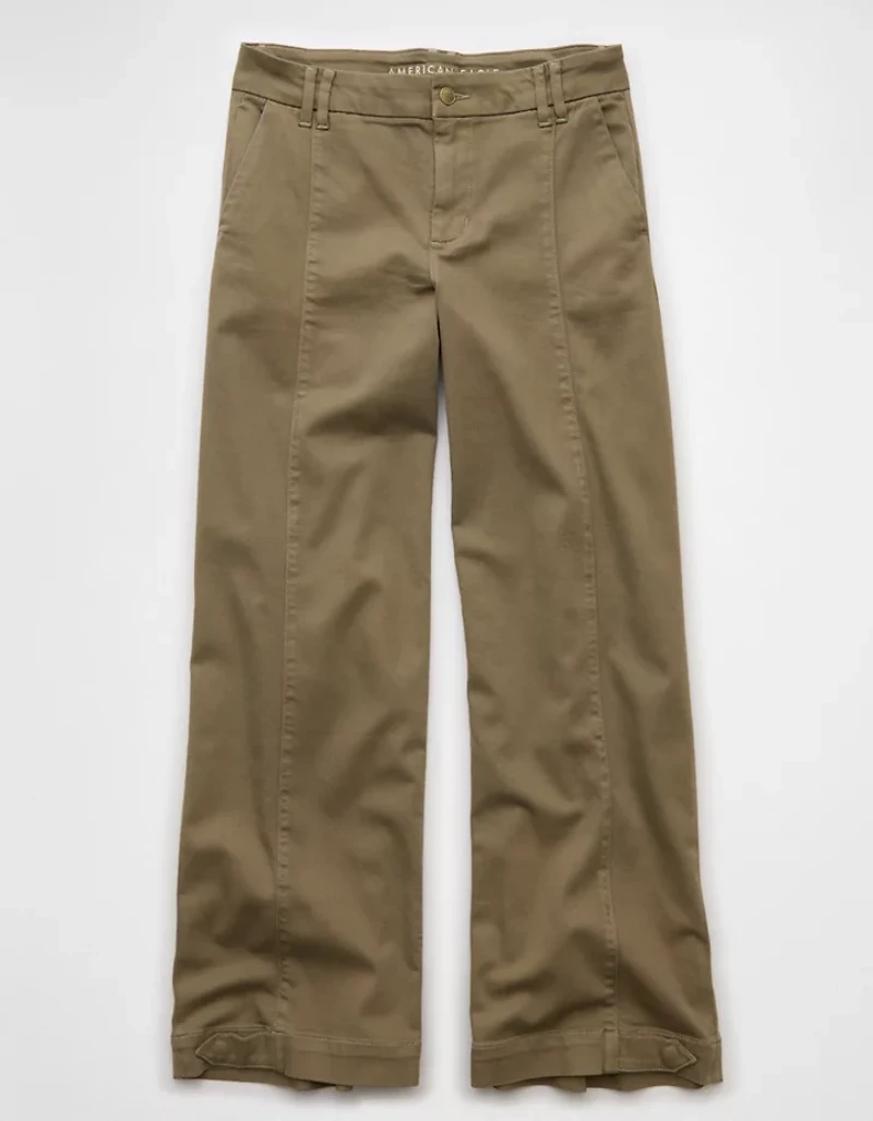 AE Stretch Low-Rise Ultra Wide-Leg Convertible Trouser