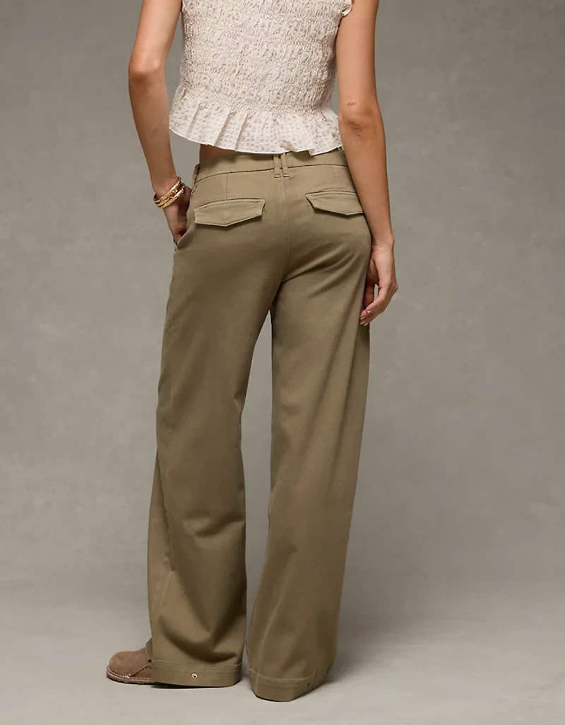 AE Stretch Low-Rise Ultra Wide-Leg Convertible Trouser